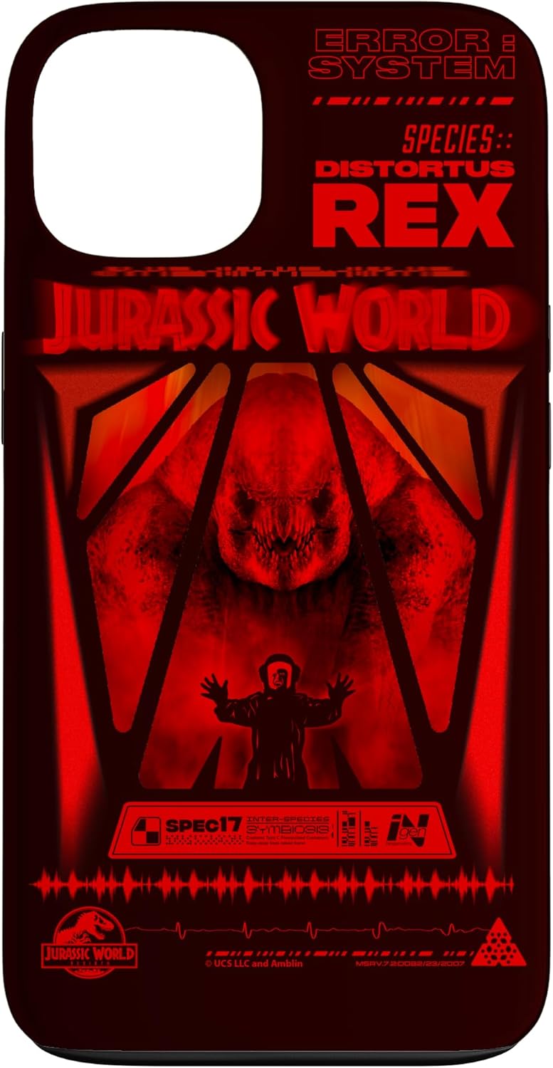 Jurassic World Rebirth Distortus Rex System Error Case for iPhone 16