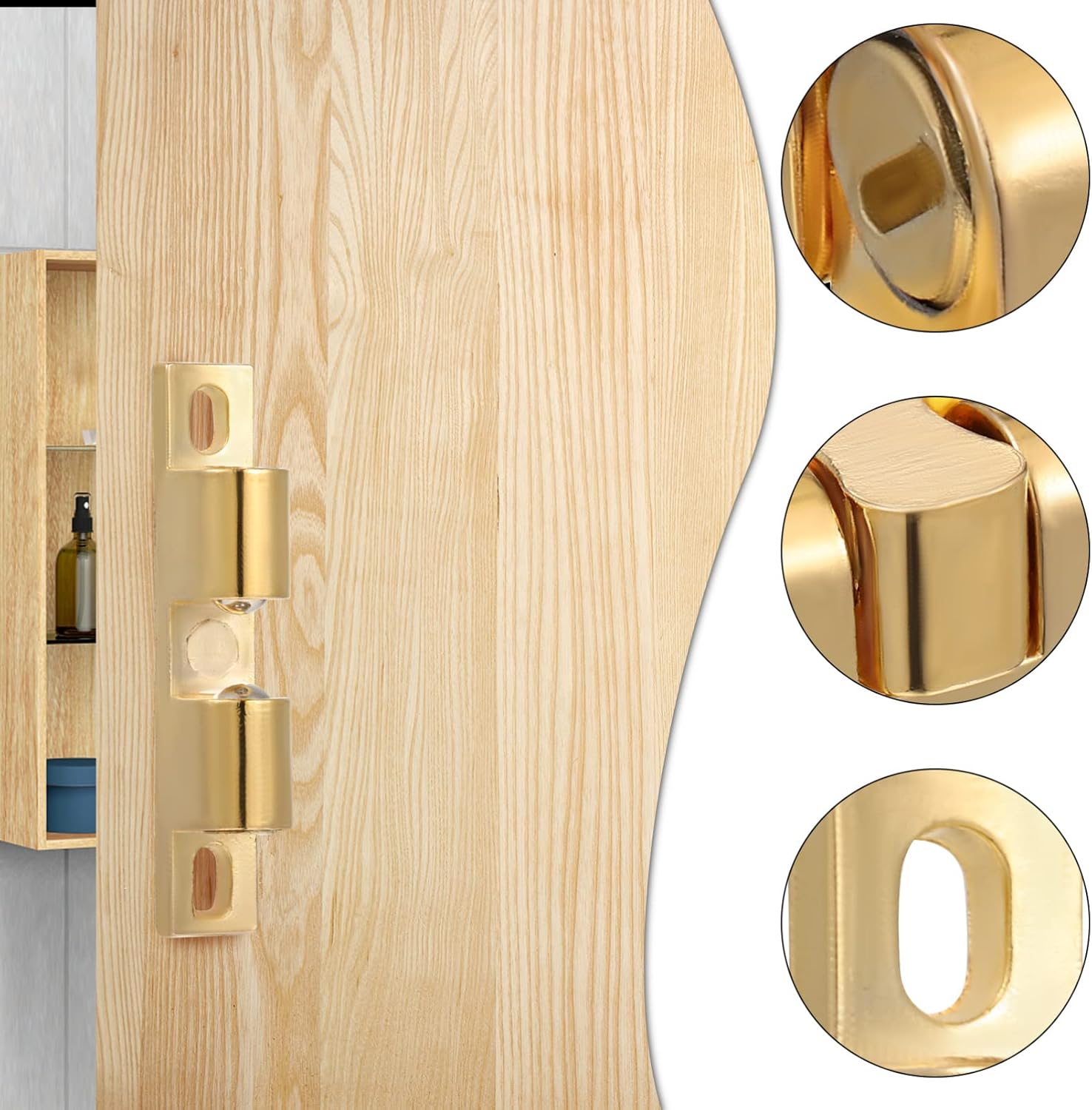 12pcs Dual Ball Roller Catch Closet Door Ball Catch Closure Furniture Hardware for Cabinet Cupboard Wardrobe Door Gate Latch