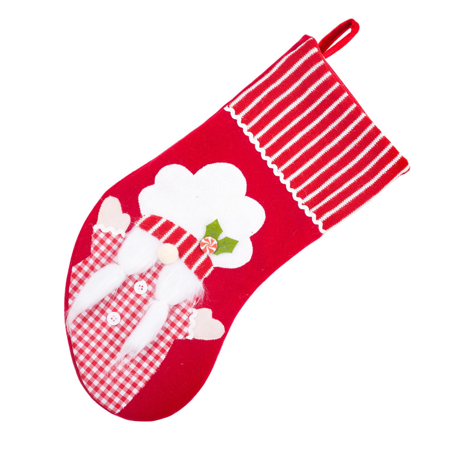Jazuaiao Christmas Santa Embellished Sock Beautiful Christmas Celebration Candy Treats Bags Table Decoration Stockings Winter Holiday Stockings