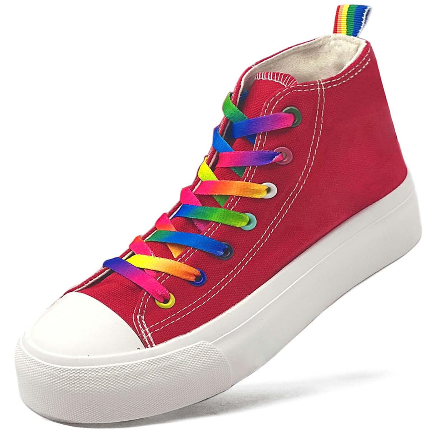 Womens Platform Canvas Sneakers Mens High Top Classic Canvas Shoes Unisex Casual Tennis Comfortable Fashion Sneakers Lace-Up