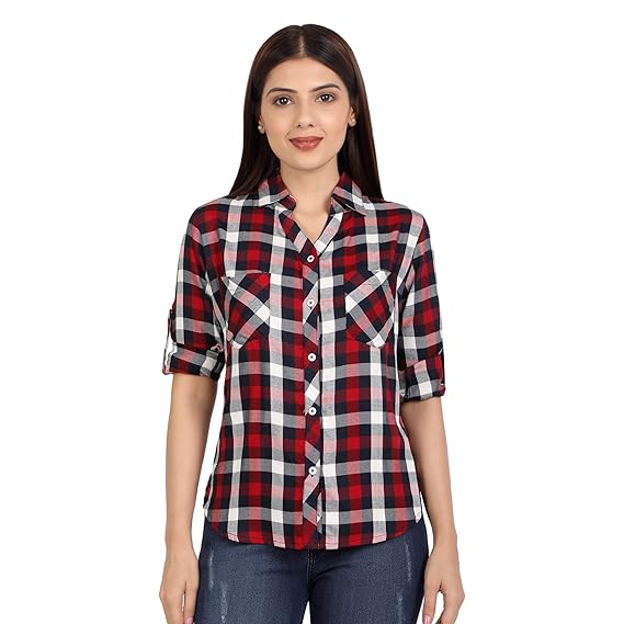 checked shirt womens amazon