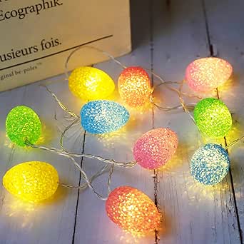 Amazon.com: Easter String Lights Decorations Pastel Lights, 10 LED ...