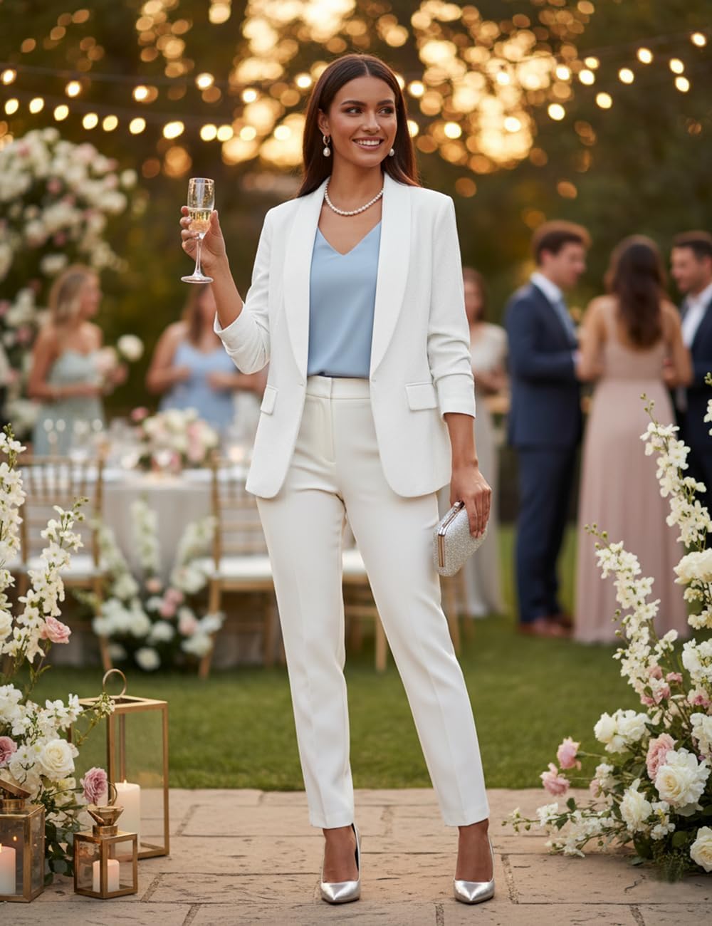 Ahlaray Women's Blazer Business Casual Lapel Collar Long Sleeve Open Front Work Office Suit Jacket Blazer, S-XL - Image 2