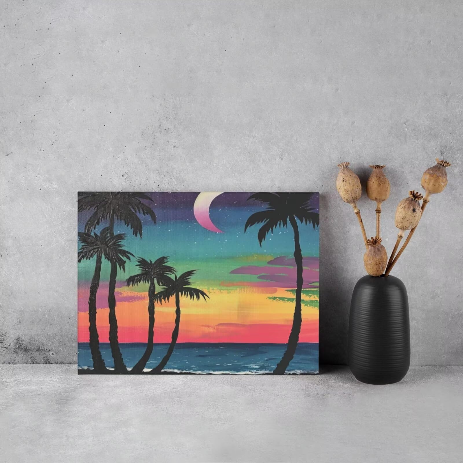 Malen-nach-Zahlen-Set für Erwachsene, DIY Malen nach Zahlen Landschaft, Acryl Malen nach Zahlen für Erwachsene/Anfänger, Ölgemälde Handwerk für Heimdekoration, 90 x 65 cm, ohne Rahmen) MK208