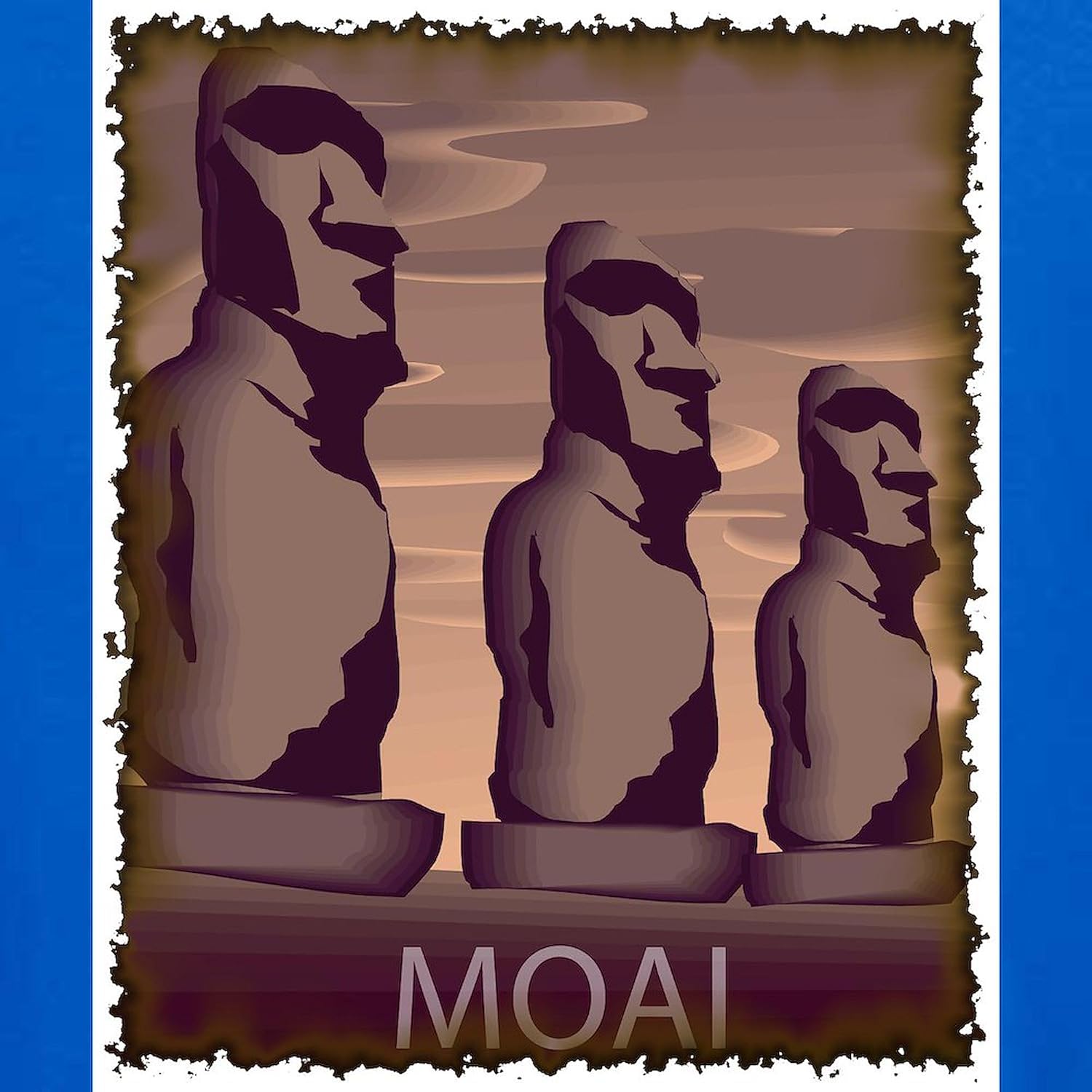 CafePress Easter Island Moai Ash Grey T Shirt Kids Dark Cotton T-Shirt