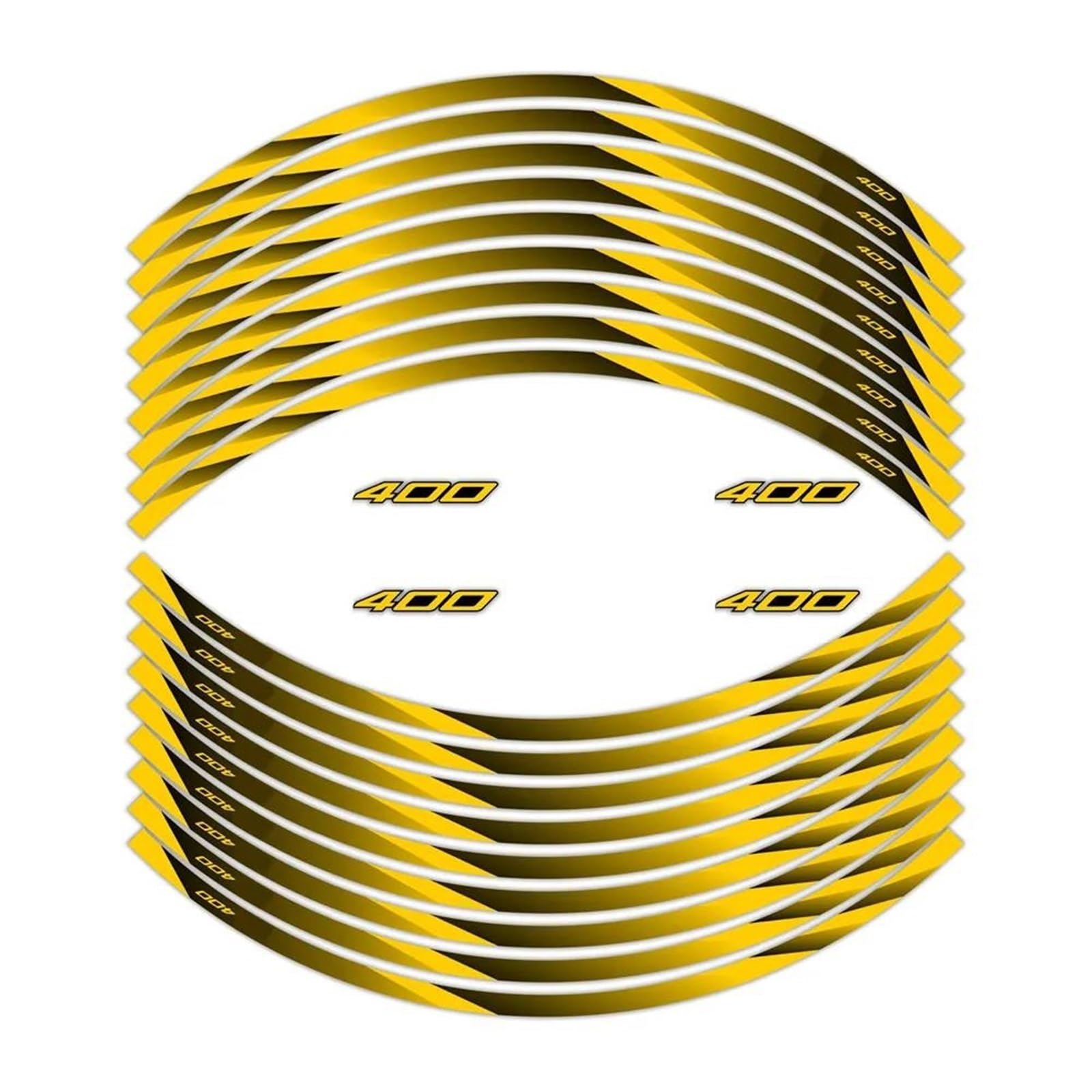 Stickers Motorcycle Stickers Reflective Decorative Wheel Rim for Kawasaki for Ninja 300 EX300 400 EX400(Style 20)