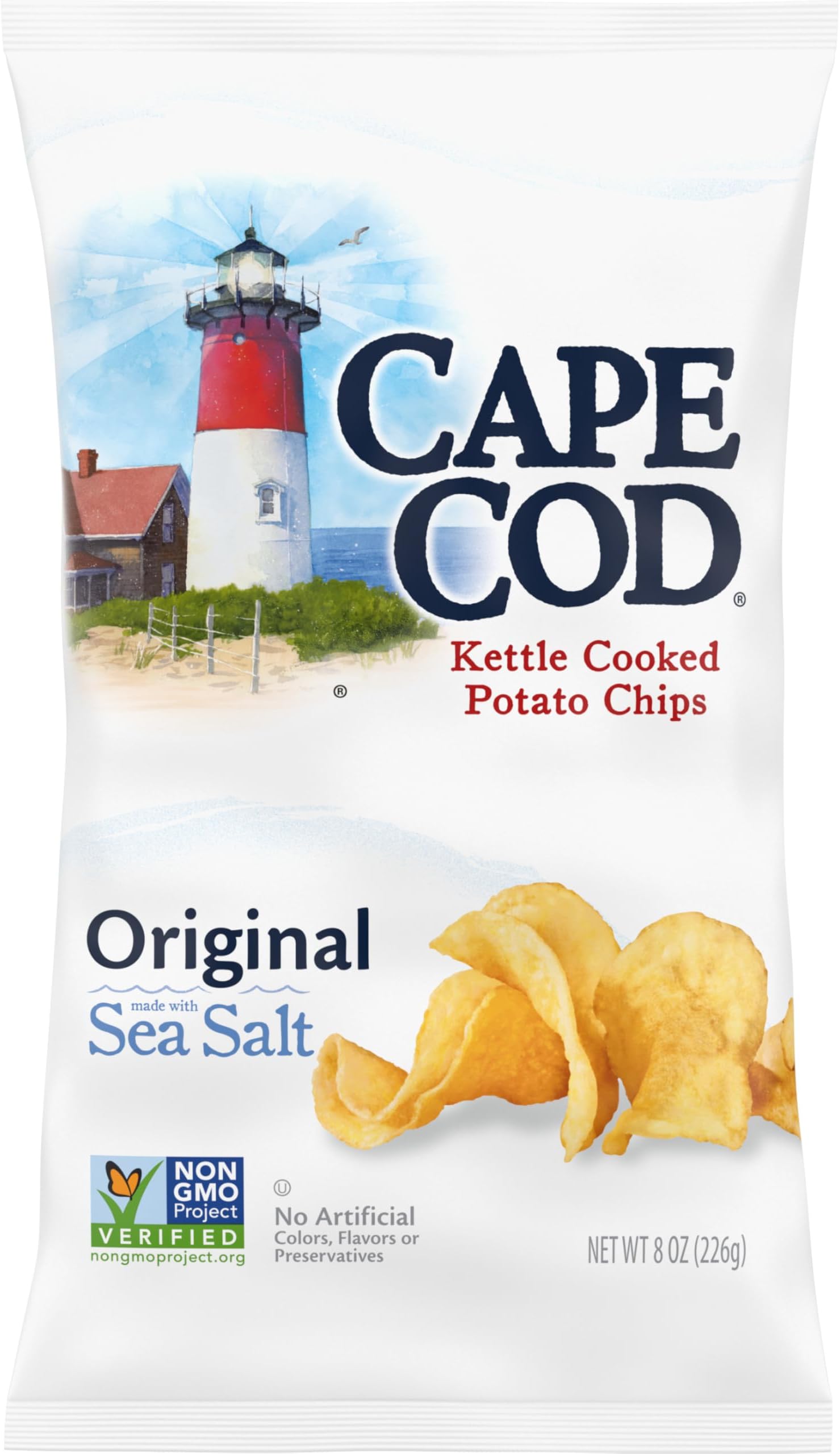 Cape Cod Potato Chips, Original Kettle Chips, 8 Oz