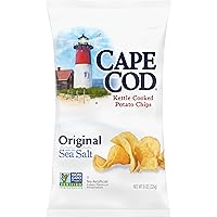 Vista 1 de Cape Cod Papas fritas, papas fritas cocidas en hervidor original, 8 onzas