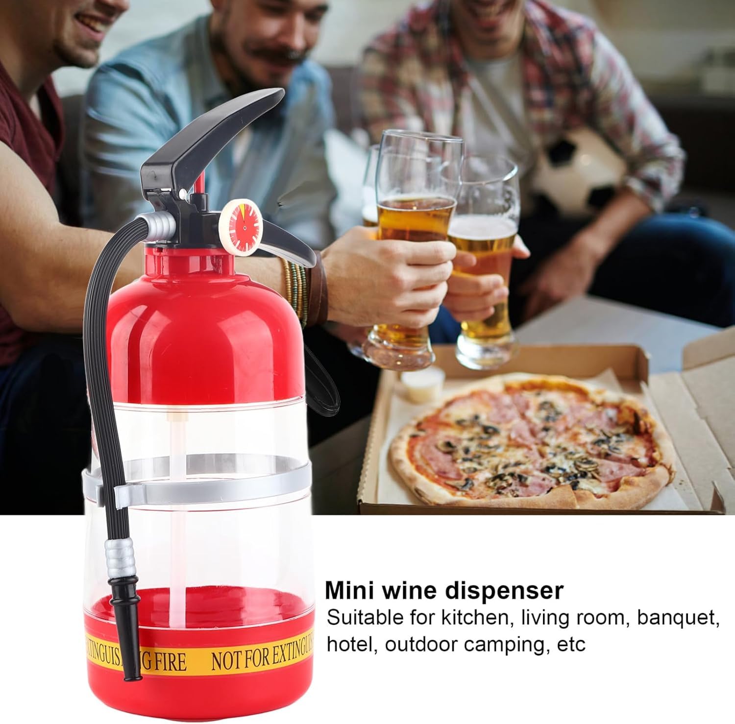 FeuerlöScher Minibar Cocktail Maschine, 2l GeträNke Dispenser Biertower, Feuerwehr Geschenke