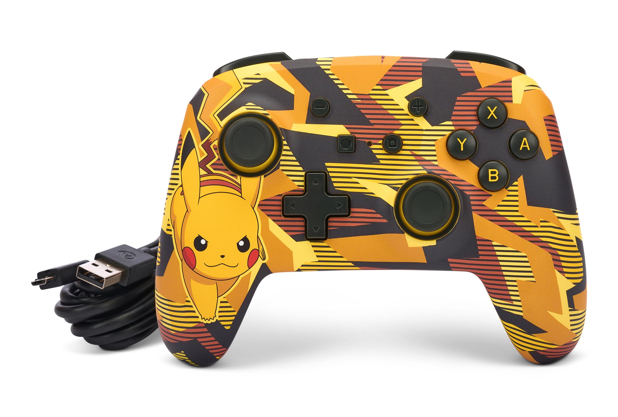 Mando con cable mejorado PowerA para Nintendo Switch - Camo-Storm-Pikachu, mando, mando para videojuegos, mando con cable, con licencia oficial — view 8