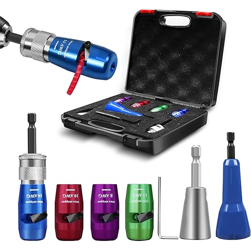 BURMONG Wire Twister & Stripper Tool for Drill – 8/10/12/14 AWG, 2026 Upgraded Electrician Wire Stripping and Twisting Tool, Improve Work Efficiency 30 Times