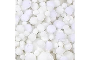 900 White Pom Poms: Craft Your Dreams with Fluffy Flair