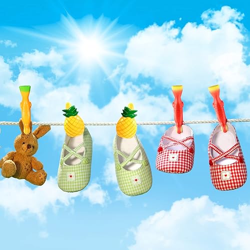Miniatura 7 de 10 clips para toallas de playa, clips portátiles para sillas de playa, clips de plástico lindos para ropa, pasadores de ropa tamaño gigante, piña,