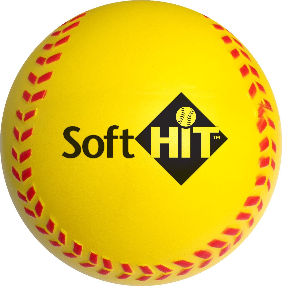 Seamed Foam Practice Softballs Yellow (6 Pack)