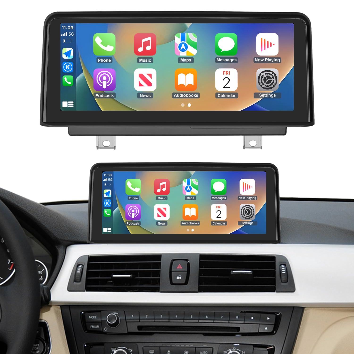 Road Top Autoradio CarPlay 10,25" per BMW Serie 3/4 F30 F31 F32 F33 con NBT | 2012-2016, Schermo Touchscreen Linux HD IPS, CarPlay senza fili, Android Auto, MirrorLink, Navigazione, Autoradio Bluetooth