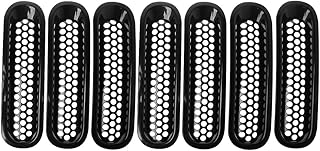 Fogun Do 2007-2017 Jeep Wrangler JK Matte czarny wkładka przednia siatka osłona na grill
