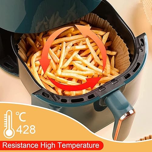 Miniatura 3 de BXE Forro para freidora de aire, 50 hojas, papel para hornear, impermeable, a prueba de aceite, desechable, adecuado para freír en freidoras de aire