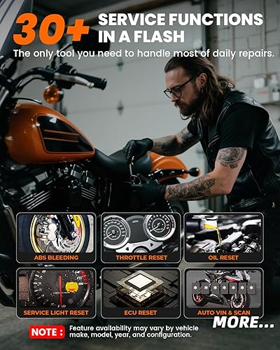 Miniatura 3 de ANCEL MT500 PRO - Herramienta de diagnóstico de motocicleta, lector de código de motocicleta para Harley Yamaha, Honda, Kawasaki, Suzuki, Indian