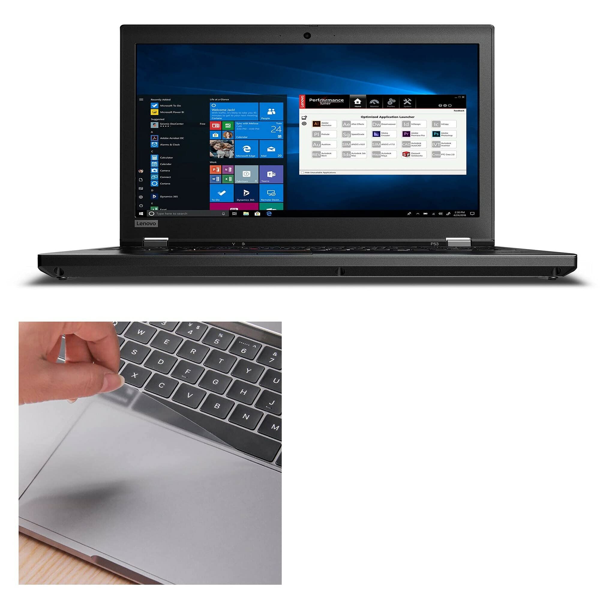 BoxWave Touchpad Protector for Lenovo ThinkPad P53 (15