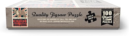 Miniatura 10 de MyPuzzle Bulldog inglés, póster vintage, rompecabezas de 100 piezas para adultos