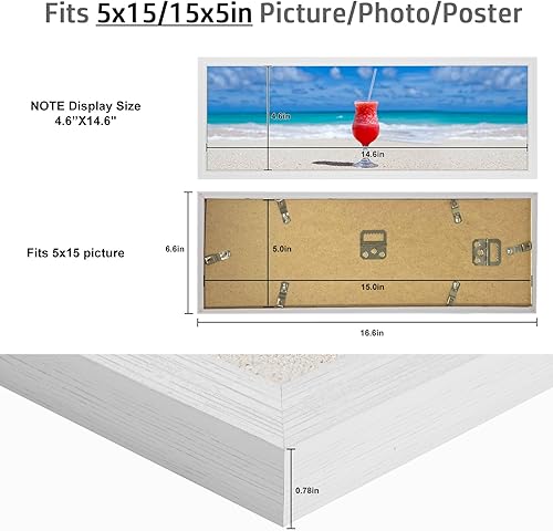 Vista 162 de Marco gris rústico de 18 x 24 pulgadas, marco para póster de 18 x 24 pulgadas, color gris envejecido, grande, retro, natural, 24 x 18 pulgadas