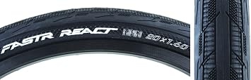 Tioga BMX Fastr React Blk LBL Unisex Adult BMX Tyre, Black