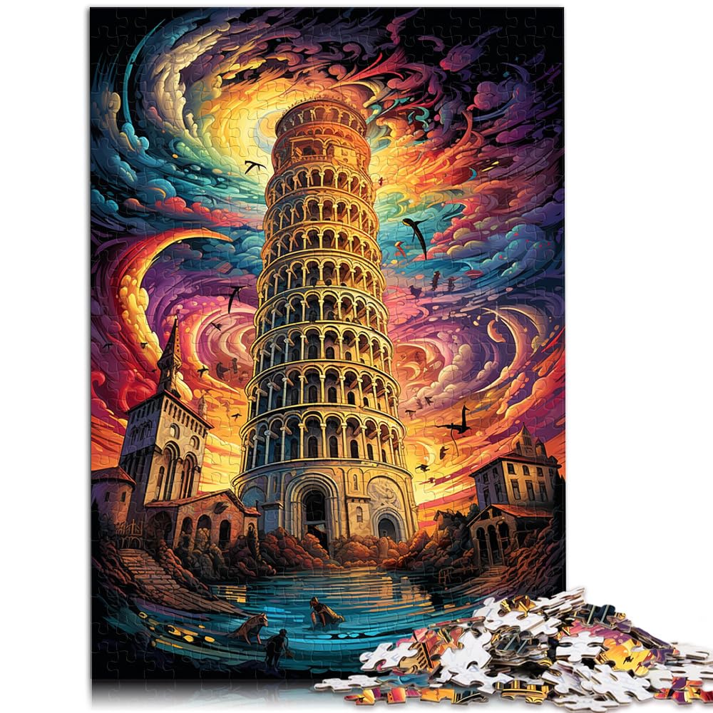puzzles for leaning tower of pisa italy 1000 Piece Puzzle Wooden Puzzles Toys Puzzles Educational Games Stress Relieving Puzzles 1000pcs（50x75cm） — image 1