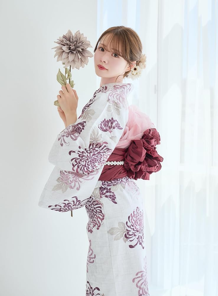 Amazon | [ANDESIR] アンデジール 浴衣 4点セット チューリップ