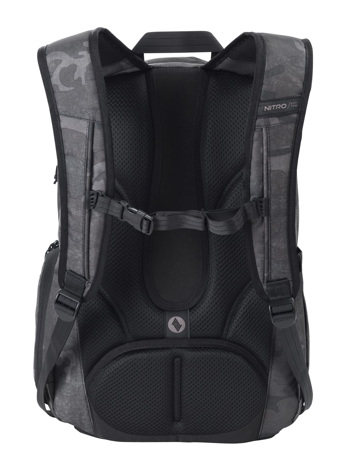 Nitro Future Hero Sac à dos d'écolier avec organiseur et compartiment pour ordinateur portable 17", Camouflage forgé, 35 l, Décontracté