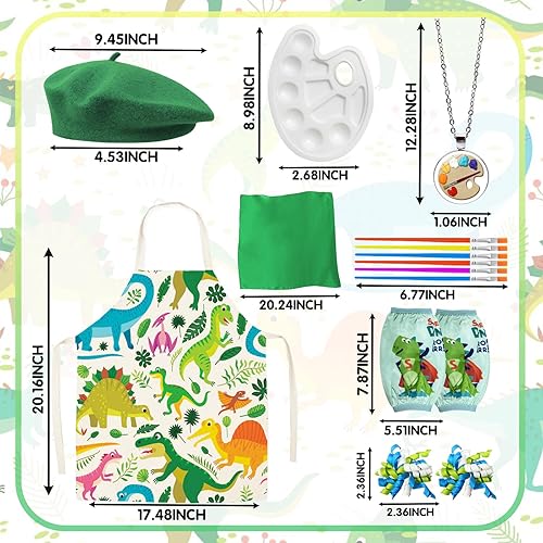 Miniatura 2 de Juego de 15 piezas de disfraz de artista para niños, delantal de arte para niños, disfraz de pintor para Halloween, día de la carrera, fiesta