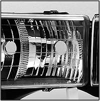 Vista 3 de ACANII - Para 1999 2000 2001 Dodge Ram 1500 Sport Modelo Negro Faros con Luces de Esquina Par Izquierdo+Derecha