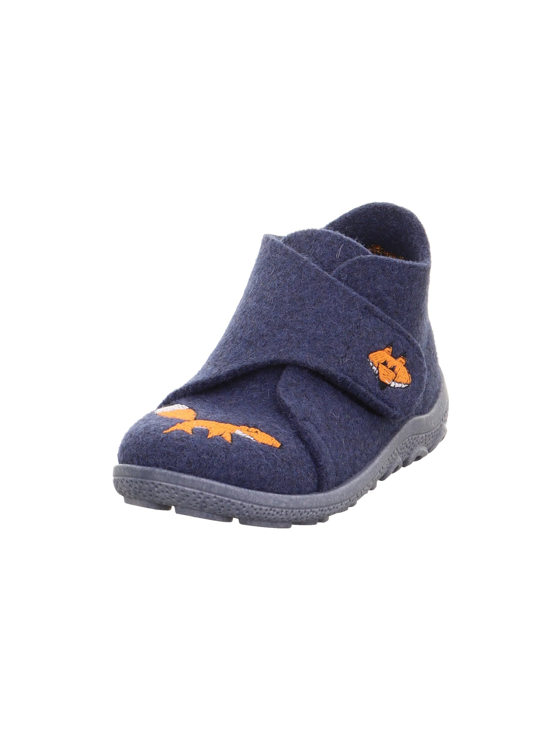 Superfit Baby Boys HAPPY Hausschuhe, BLAU/ORANGE 8000