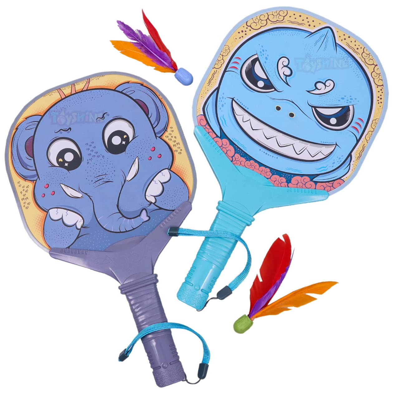 Toyshine Kids Animal Design Easy Badminton Indoor Outdoor Year-Round Fun Racquet Game For Boys, Girls, And People Of All Ages- Unique Design - Multicolor