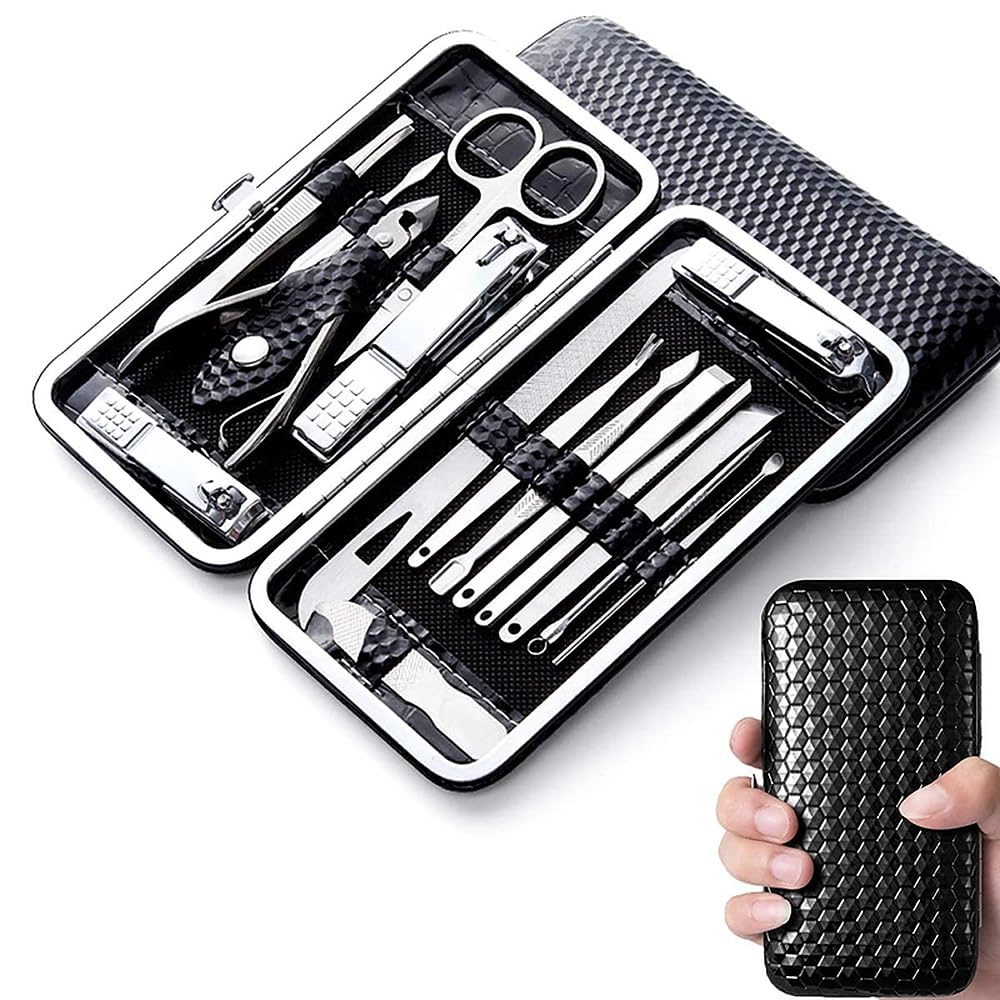 1PC 16 in 1 Stainless Steel Manicure Set Professional Nail Clipper Kit of Pedicure Tools Ingrown Toe Nail