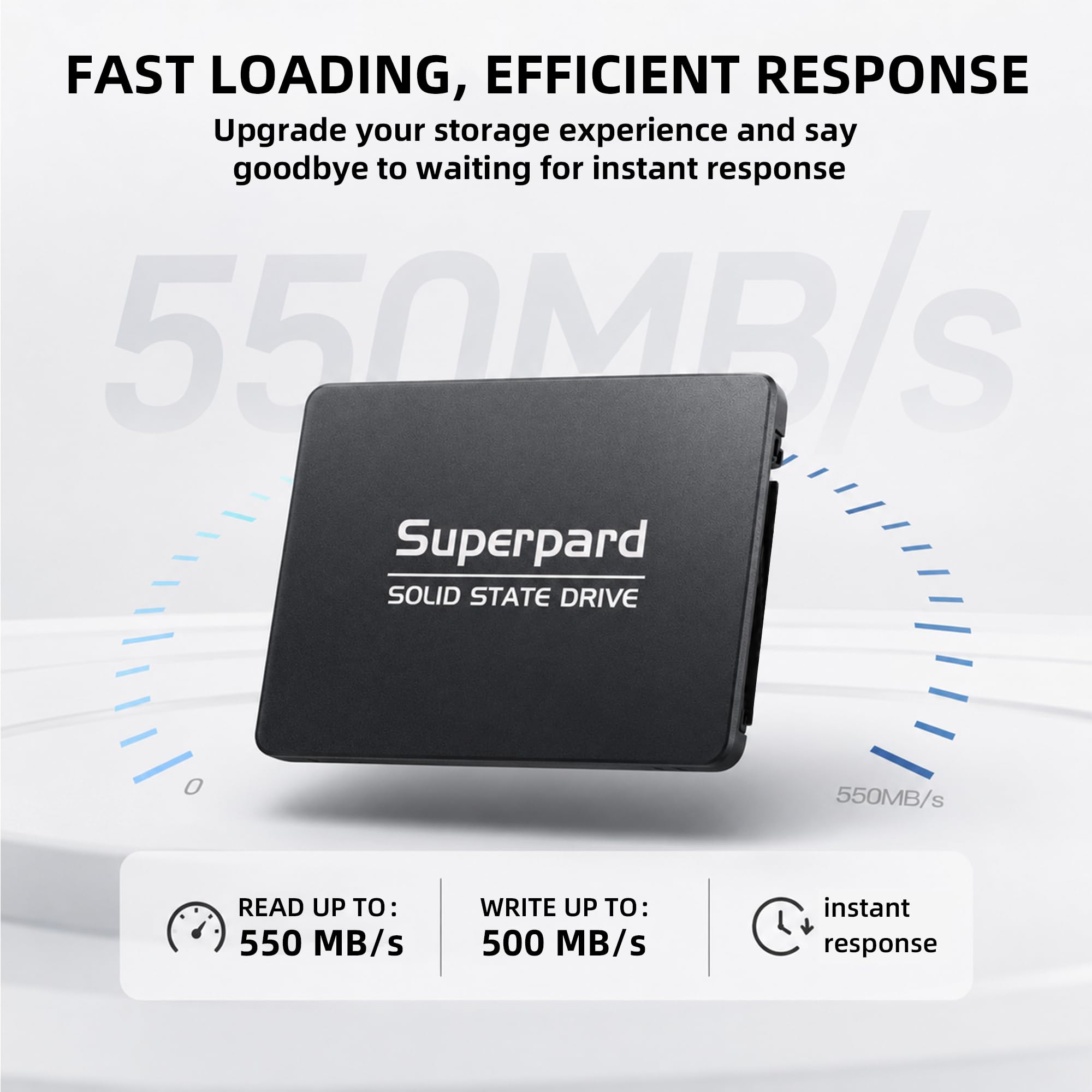 SSD SATA III 2,5 cala 128 GB, wewnętrzny dysk SSD do laptopów i komputerów stacjonarnych, usprawnia działanie komputera i szybszego i cichszego działania