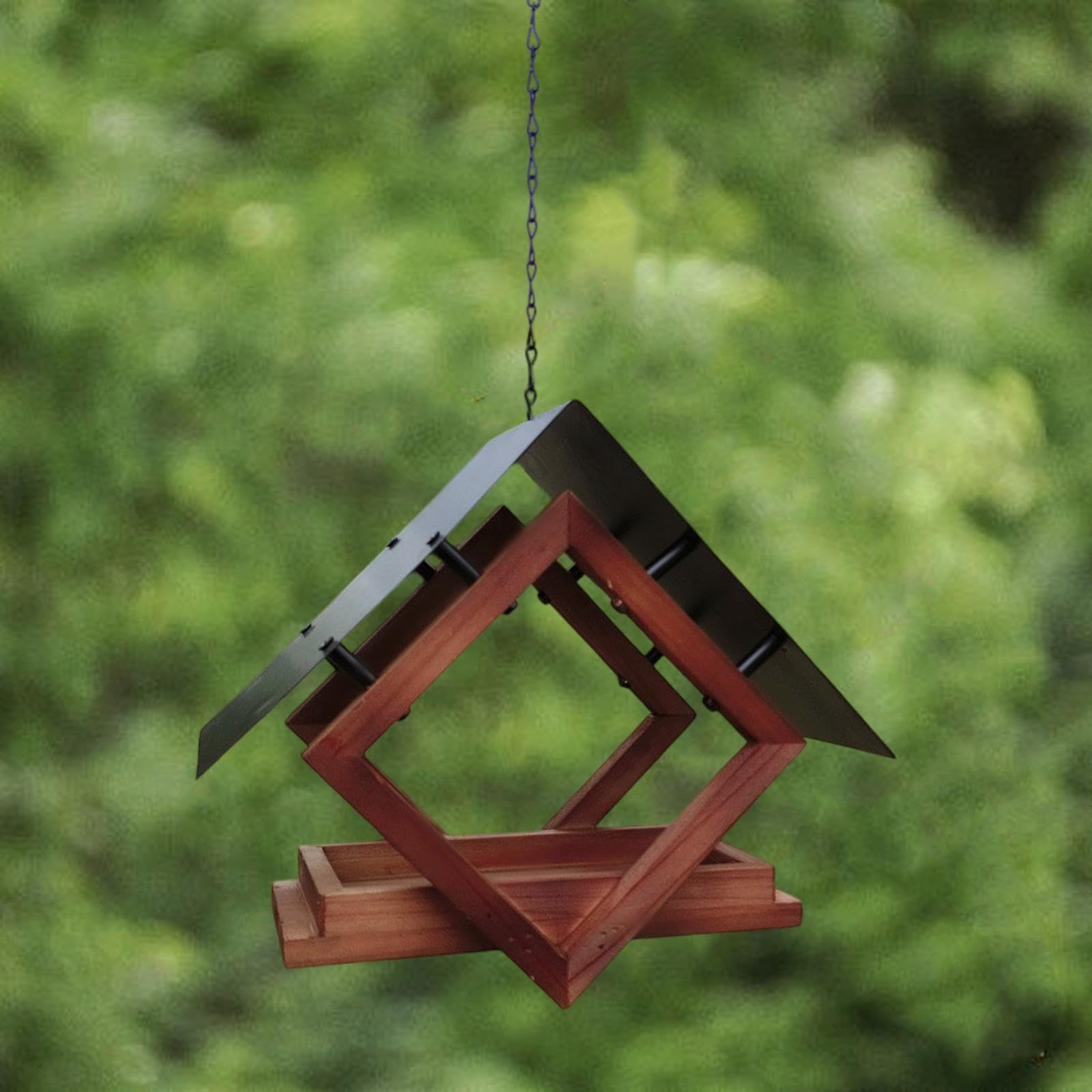 Mangiatoia per Uccelli Sospesa, Decorazione da Giardino, Struttura Stabile, Comoda, Facile da Usare, Moderna per Esterni