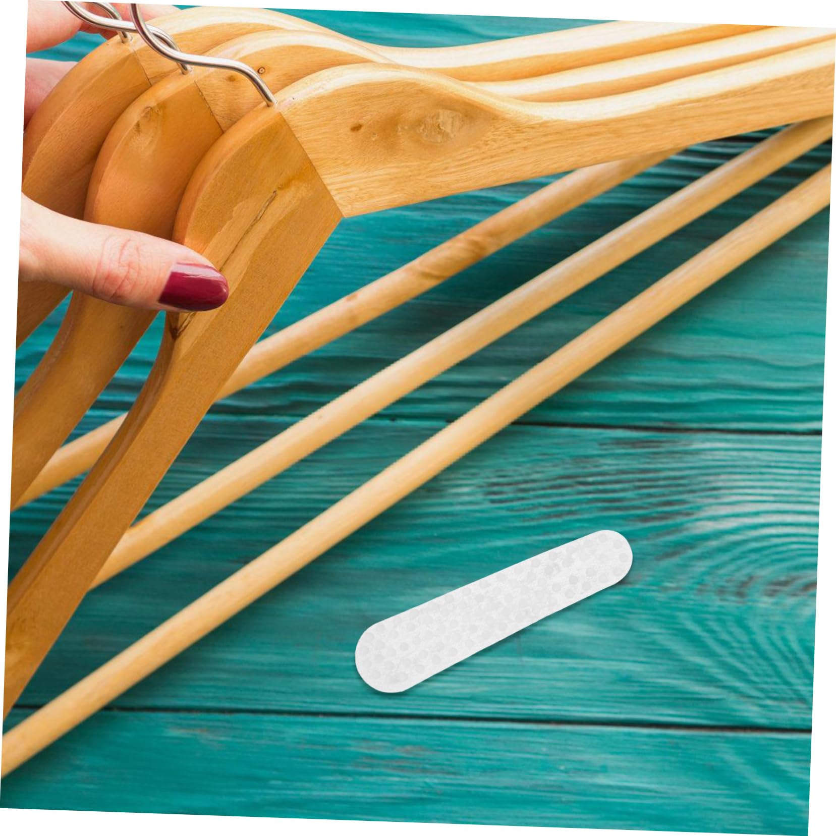 Unomor Silicone Clothes Hanger Grips 100pcs Non Slip Hanger Strips Easy Install Use