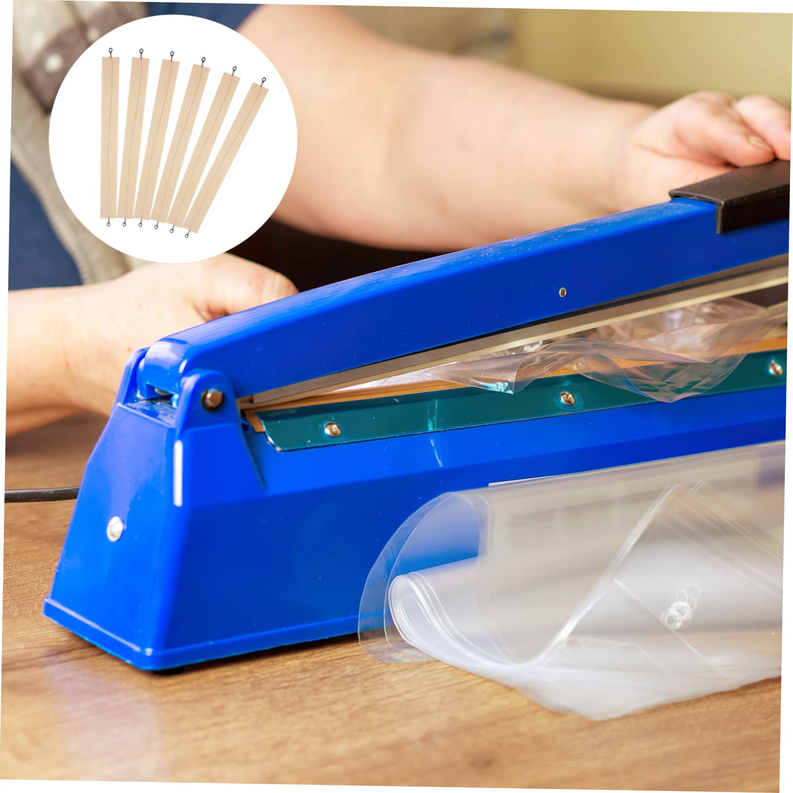 PRETYZOOM 30 Pcs Sealing Machine Heating Wire Heat Sealer Replacement Strip Impulse Sealer Accessories Heat Seal Strips Replacement Sealer Wire Tungsten Wire Press Hair Suite