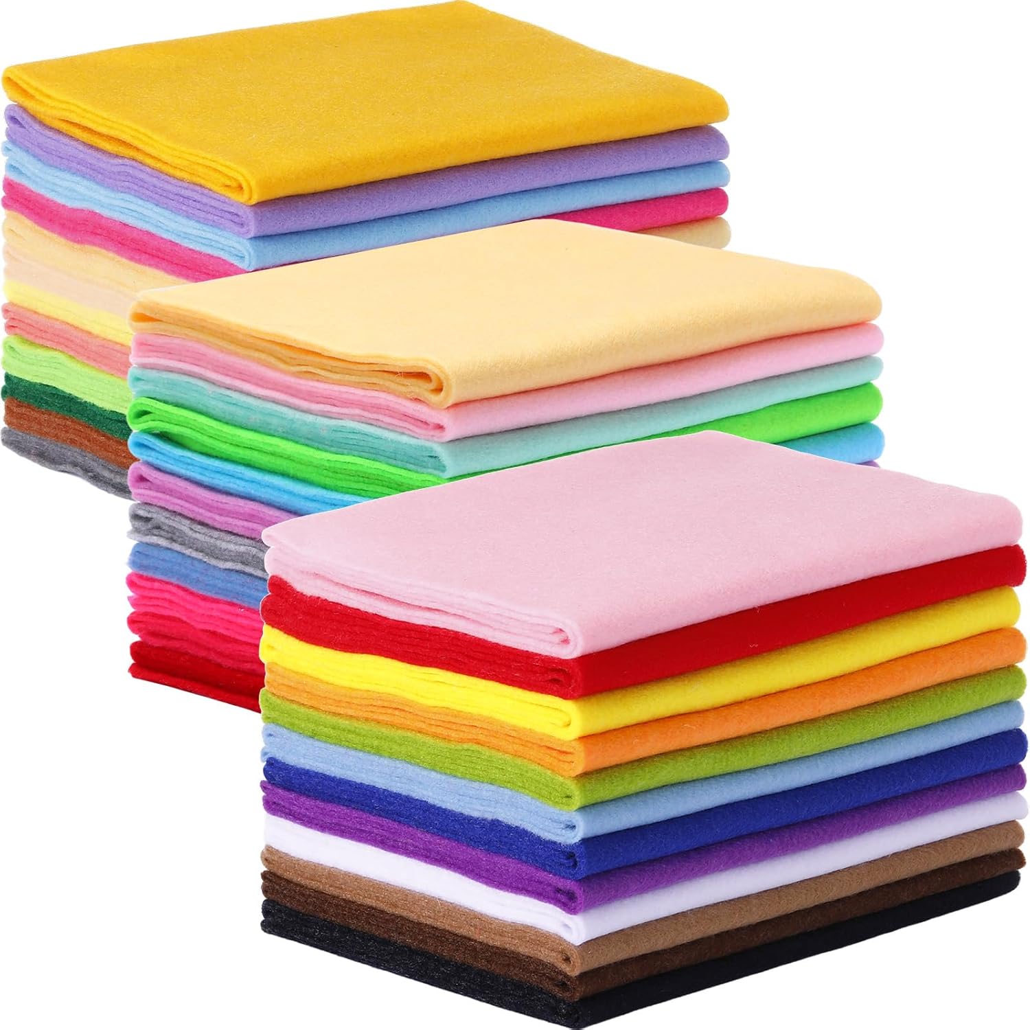 36 Rolls Felt Fabric Sheet Bulk 8"x35" 1.4mm Thick Soft Felt Sheet 36 Assorted Colors Craft Fabric for DIY Craft Sewing Squares Nonwoven Patchwork
