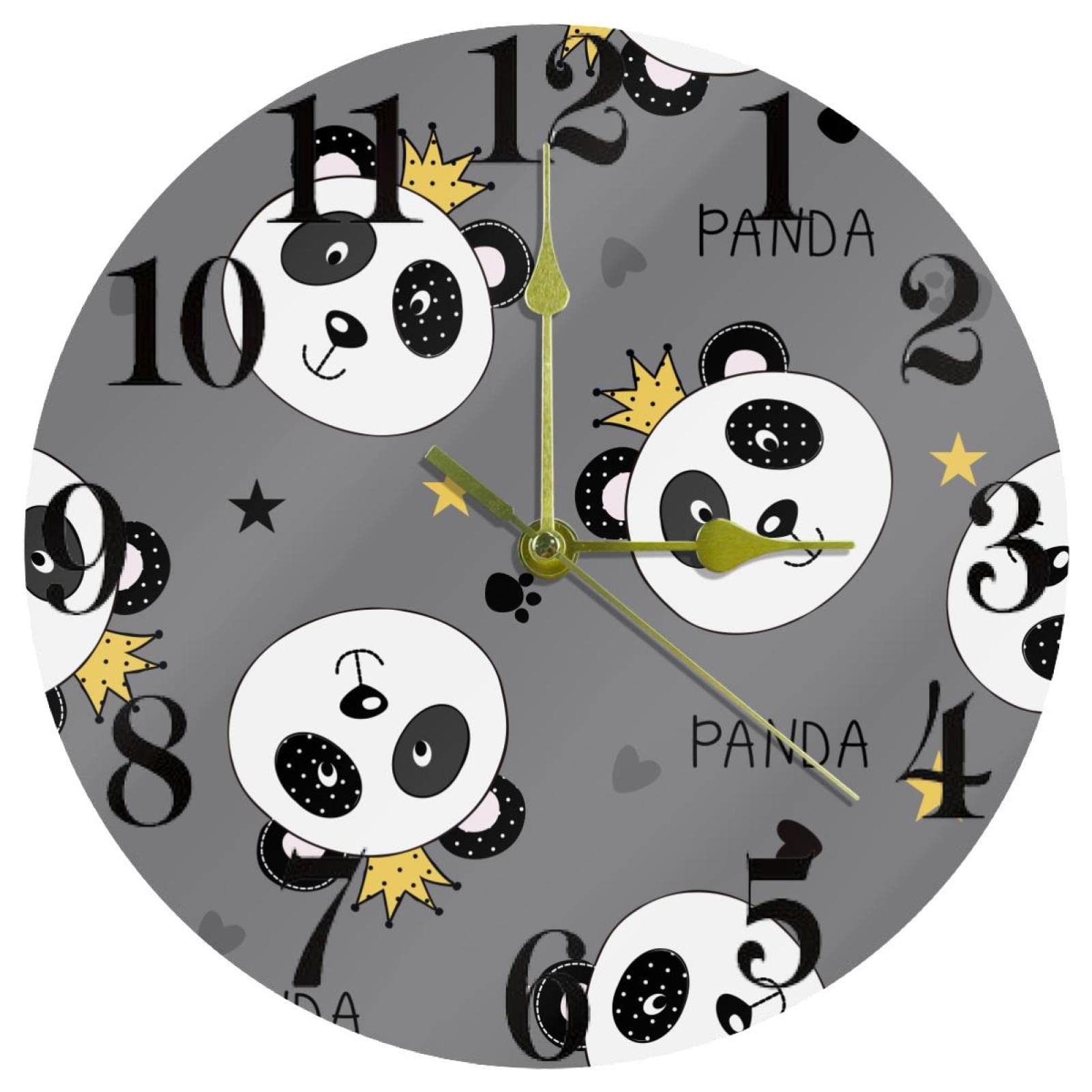 Horloge murale ronde à quartz silencieuse fonctionne avec piles
