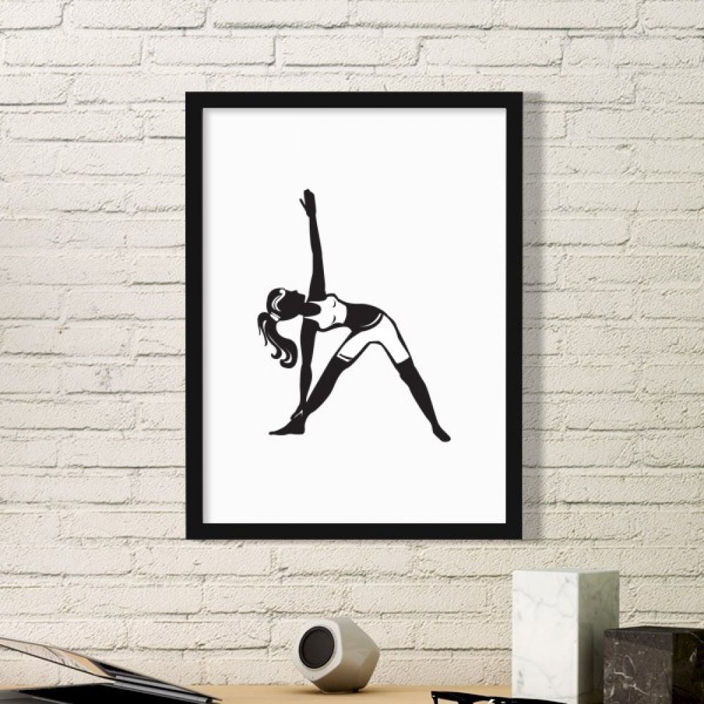 Stretching gardez sport sain cadre noir pour studio de yoga