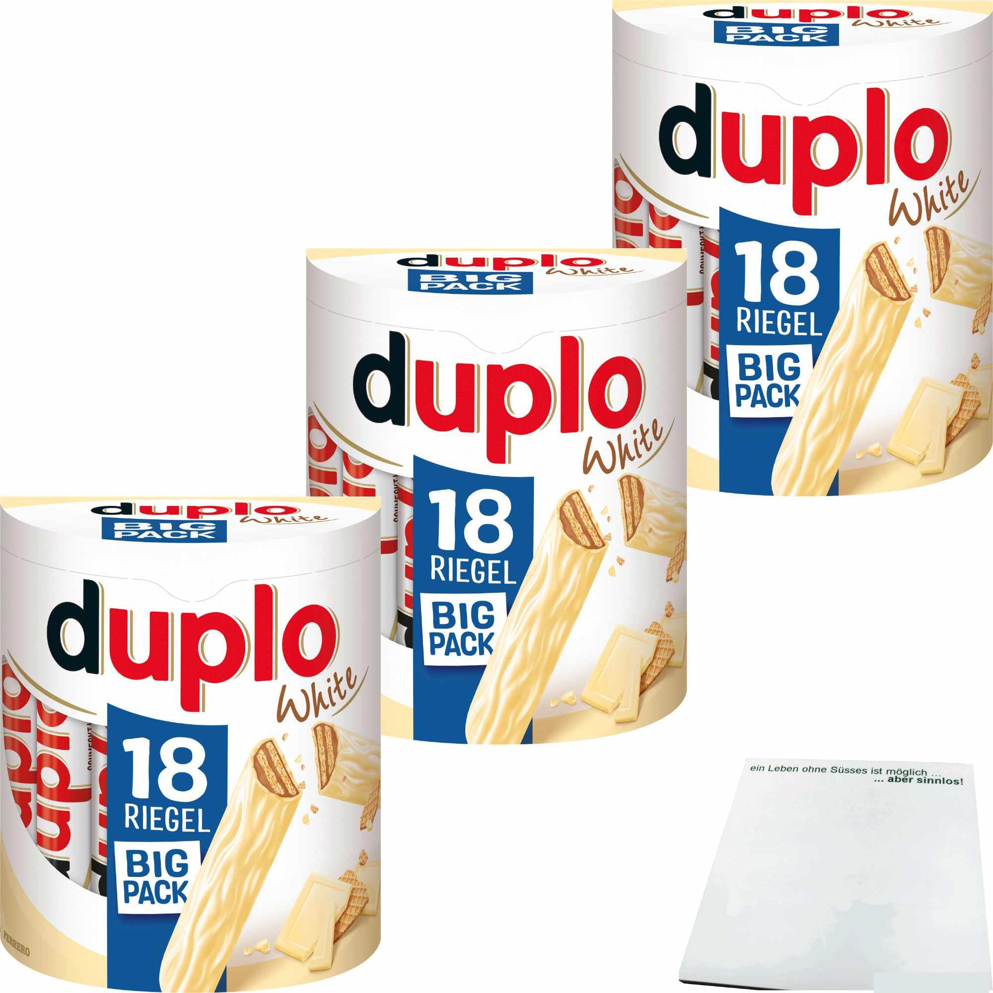 usy Bundle für Duplo White Big Pack 18Stk 3er Pack – Knusprige Waffel mit Haselnussfüllung