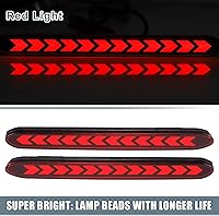 Vista 2 de Reflector de parachoques trasero de coche, luz de señal de giro LED rojo para Honda Odyssey 2007-2013 lente roja 1 par