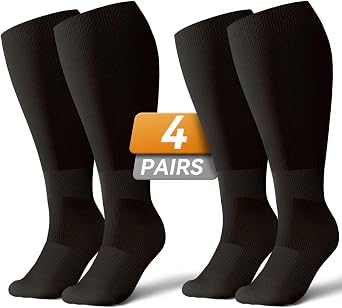 Plus Size Compression Socks for Women & Men Wide Calf, 20-30mmhg Knee High Stockings for Pregnancy, Nurse, Travel