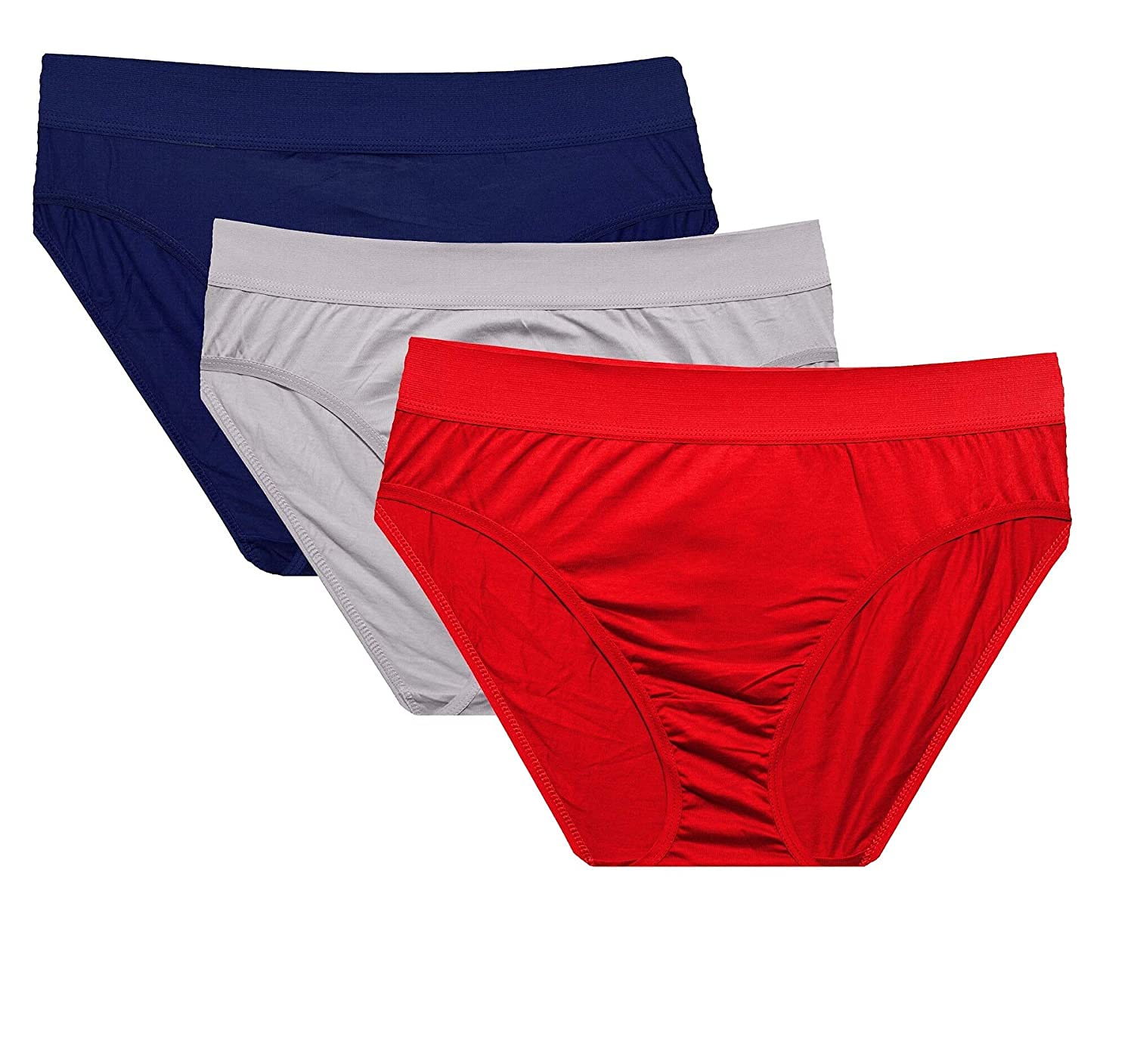Women Cotton High Waist Deep Leg Cut Full Coverage Hipster Panties Pack of 3 (Multicolor, 4XL)-image-24
