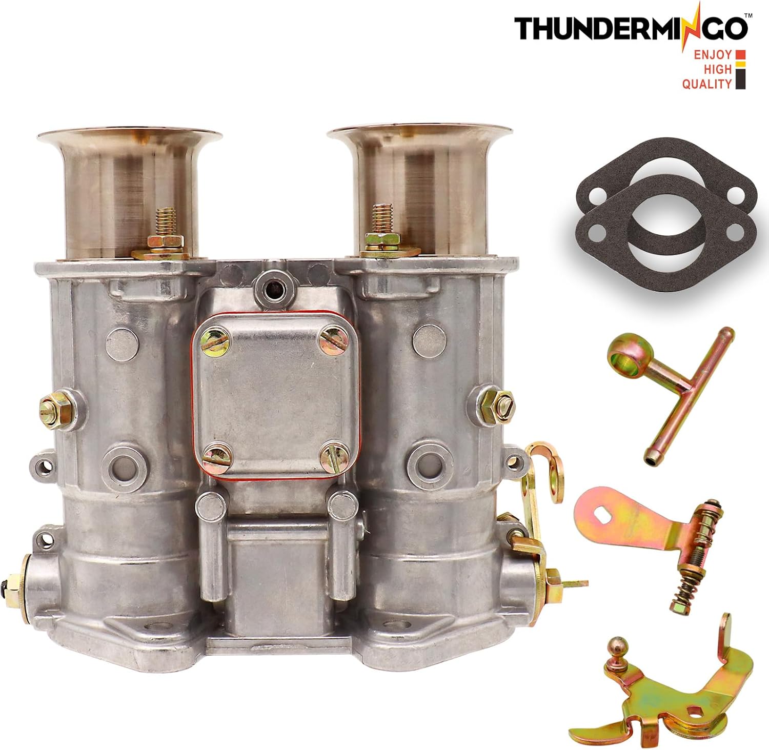 New Carburetor For Weber 40 DCOE 40mm Twin Choke Carb Part Number 19550.174 Fit with 1975-1992 VW water cooled 4CYL 6CYL V8 Engines side draft applications