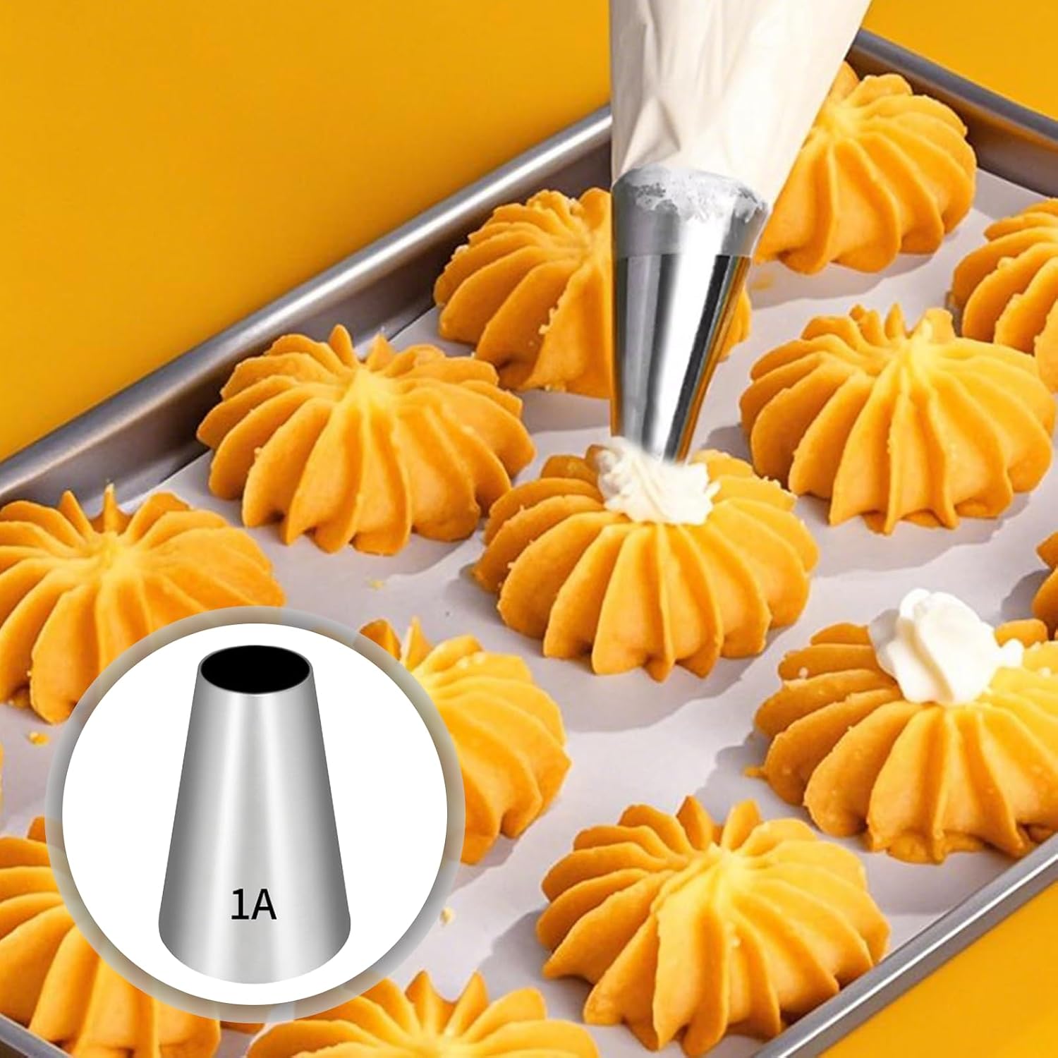 5 Pcs 1A Piping Tip,Cake Decorating