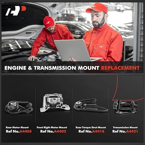 Miniatura 2 de A-Premium Juego de montaje de puntal de torsión de montaje de transmisión de montaje de motor de 4 piezas compatible con Mazda 3, 2010, L4 2.0L,