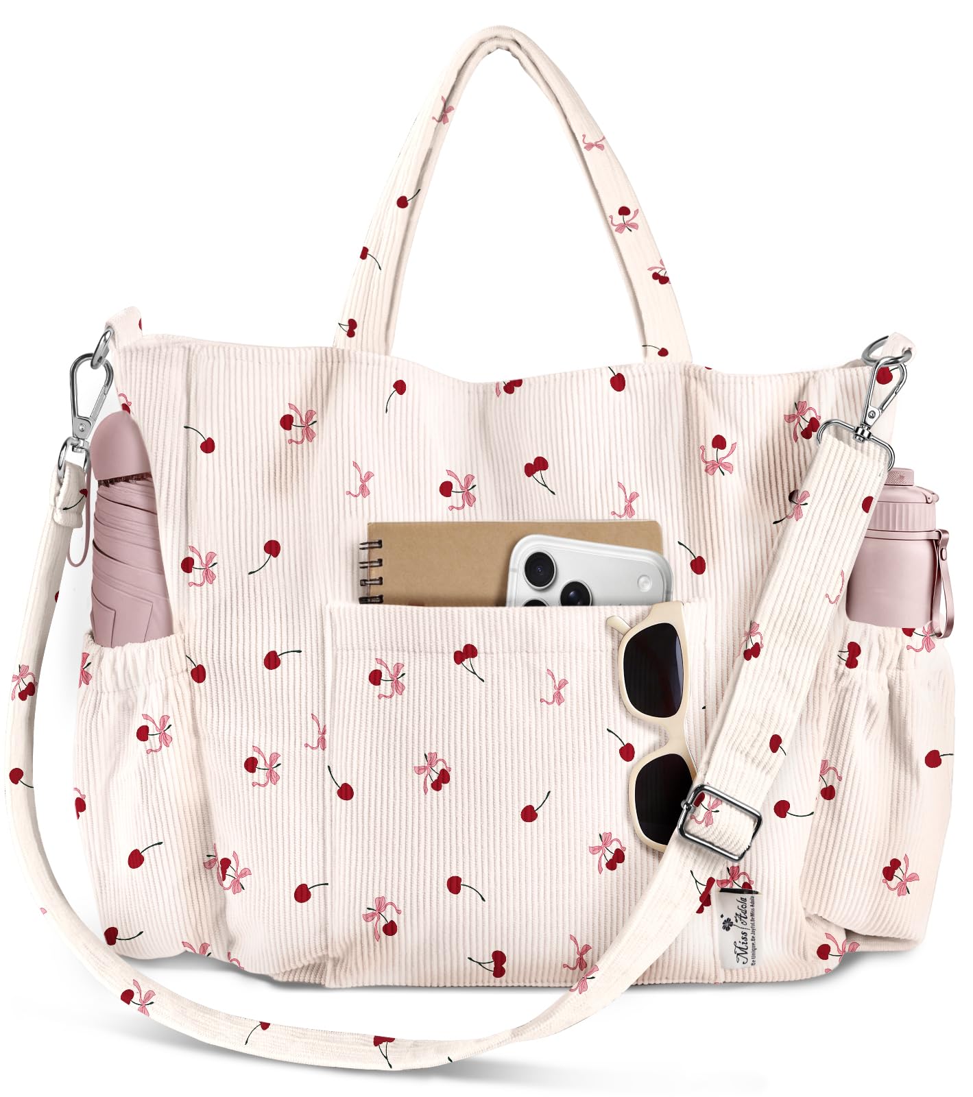 Corduroy Crossbody Tote Bag for Women