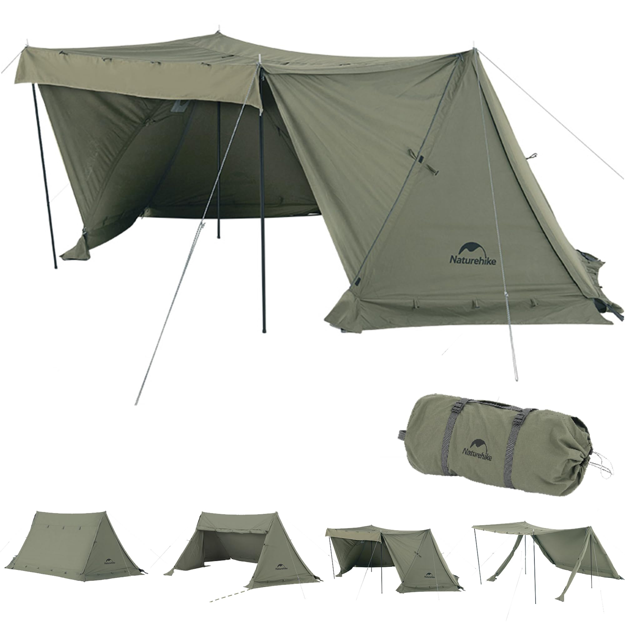 ★入手困難！テント収納袋付き！オランダ軍 一人用 テント サープラス Amazon.co.jp: Naturehike Ares ソロテント 煙突穴付き 開閉可能な風防
